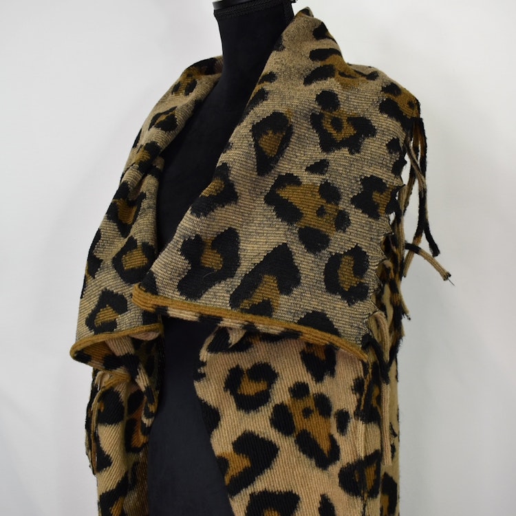 Lång Väst med Fransar LEOPARD