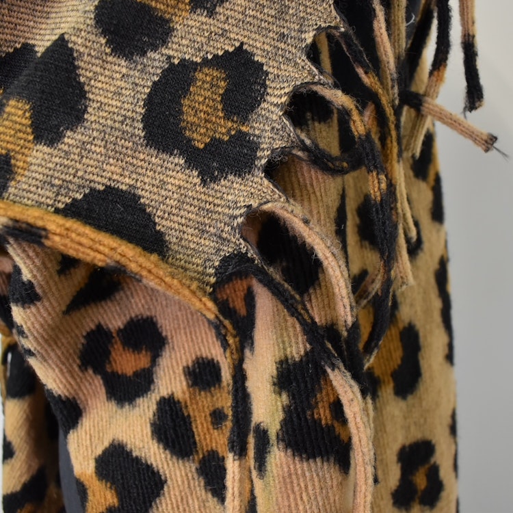 Lång Väst med Fransar LEOPARD