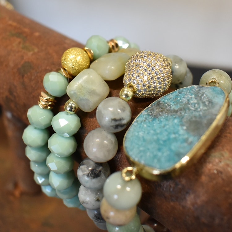 Armband Jackie 4-pack TURQUOISE - The Moshi