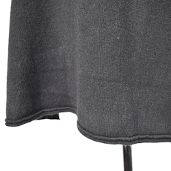Stickad Ponchotröja med Knappar SVART