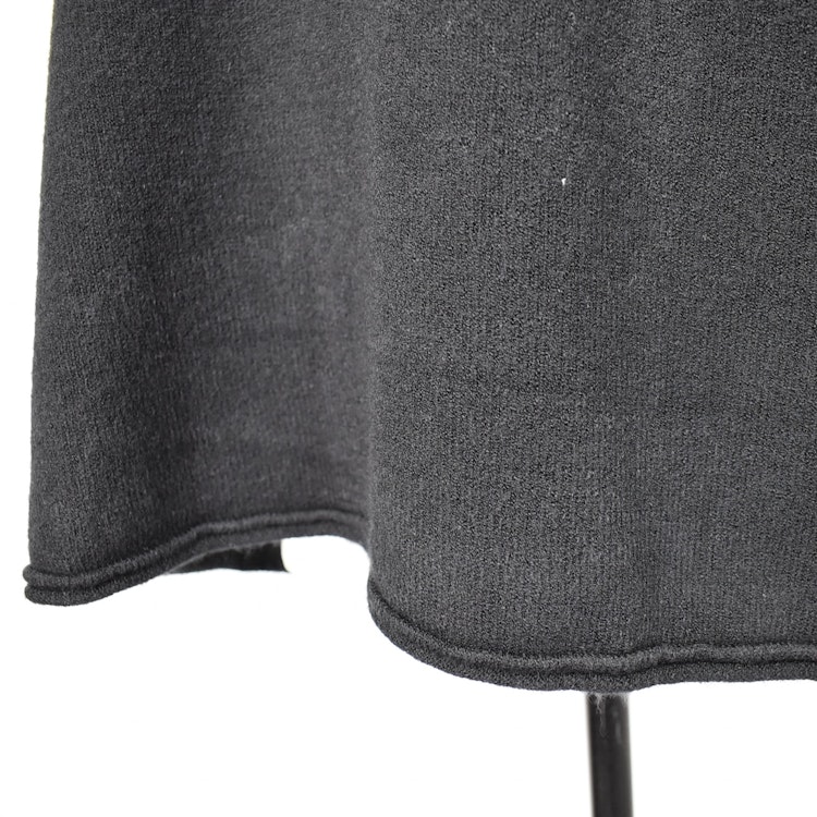 Stickad Ponchotröja med Knappar SVART