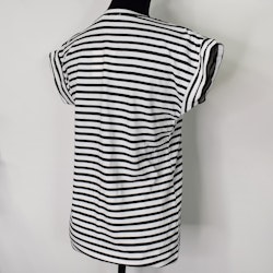 T-shirt Randig VIT/SVART