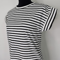 T-shirt Randig VIT/SVART