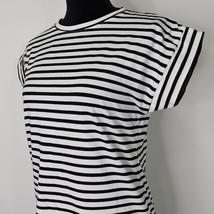 T-shirt Randig VIT/SVART