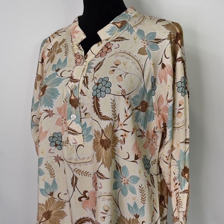 Klänning Eva Blommig BEIGE - Marta du Chateau
