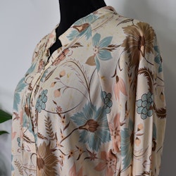 Klänning Eva Blommig BEIGE - Marta du Chateau