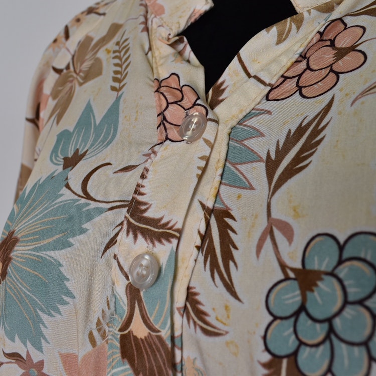 Klänning Eva Blommig BEIGE - Marta du Chateau