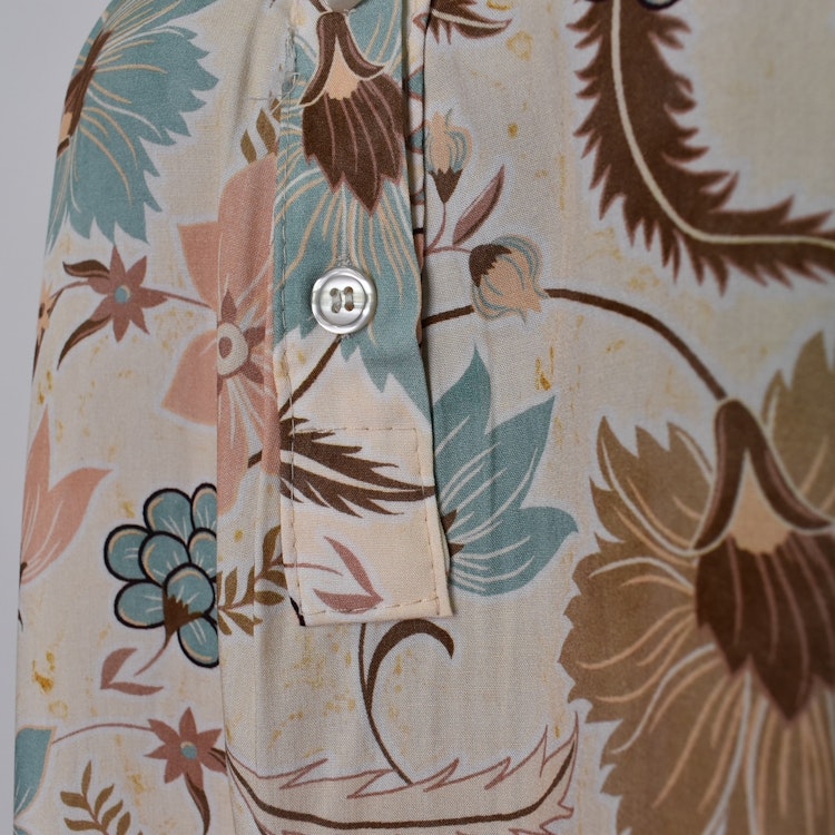 Klänning Eva Blommig BEIGE - Marta du Chateau
