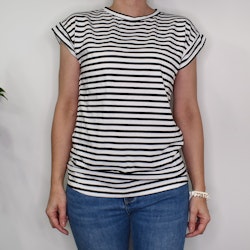 T-shirt Randig VIT/SVART