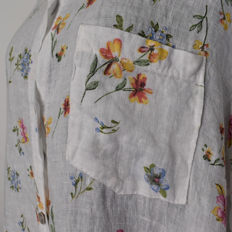Skjortklänning i linne BLOMMIG - Stajl Agenturer