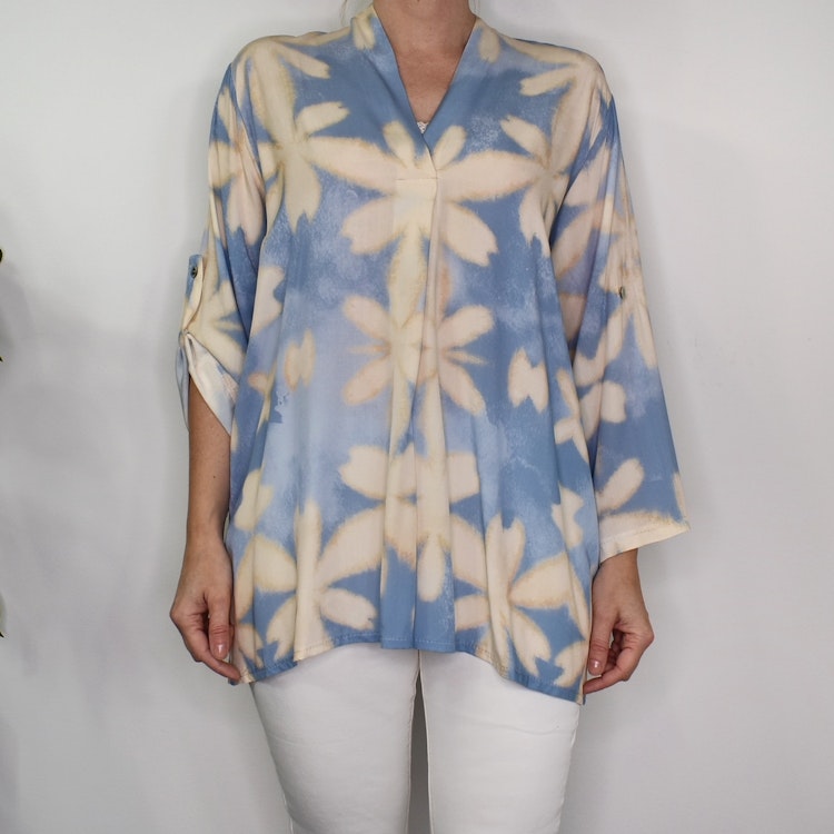 Blus Claudia Leaf LJUSBLÅ - Stajl Agenturer