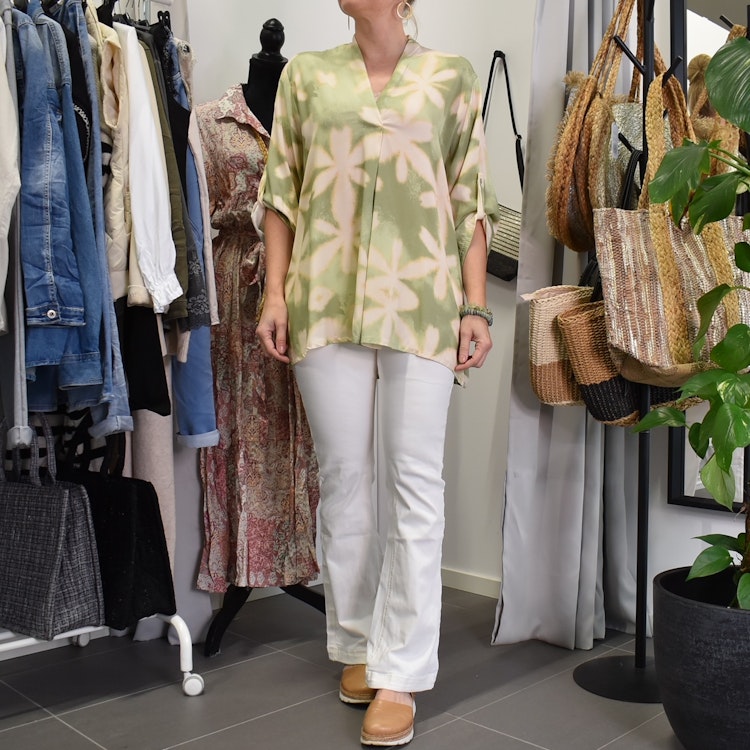 Blus Claudia Leaf LJUSGRÖN - Stajl Agenturer
