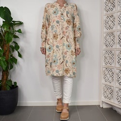 Klänning Eva Blommig BEIGE - Marta du Chateau