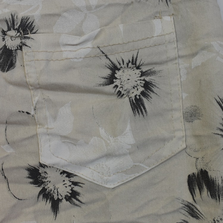 Stretchig Byxa Merilyn Blommig BEIGE - Marta du Chateau