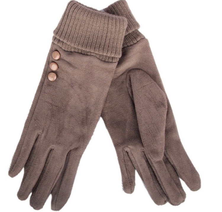 Handske Knappar Touch Screen TAUPE