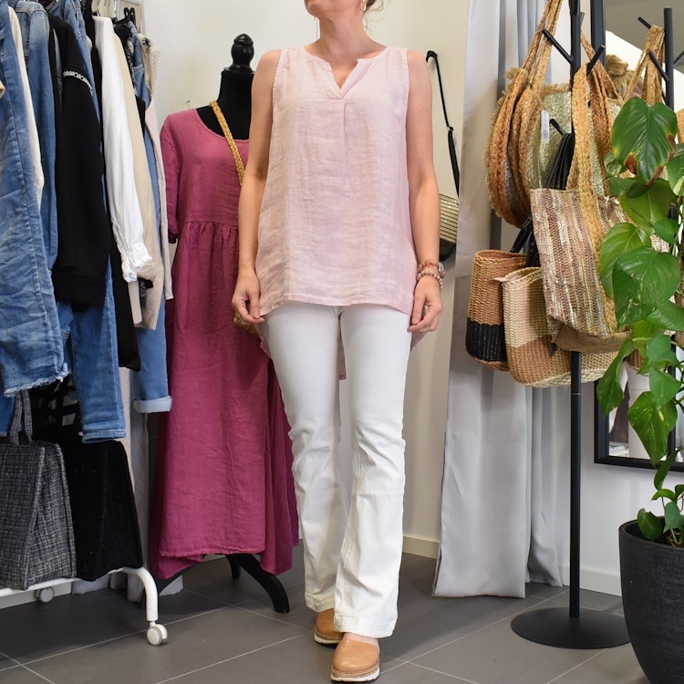 Linne/Ärmlös topp ROSE