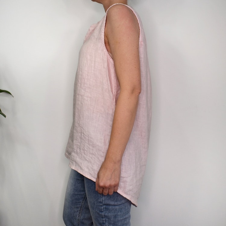 Linne/Ärmlös topp ROSE
