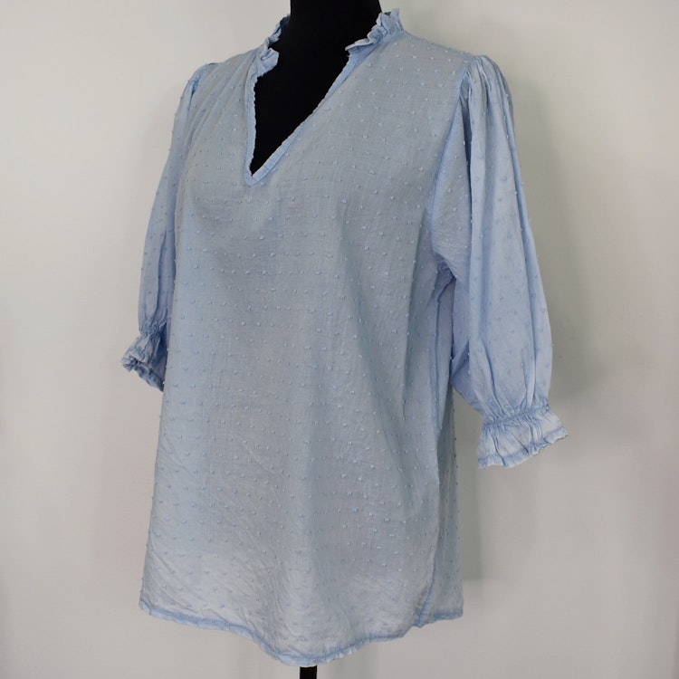 Bomullsblus Theresa SKY BLUE - Marta du Chateau