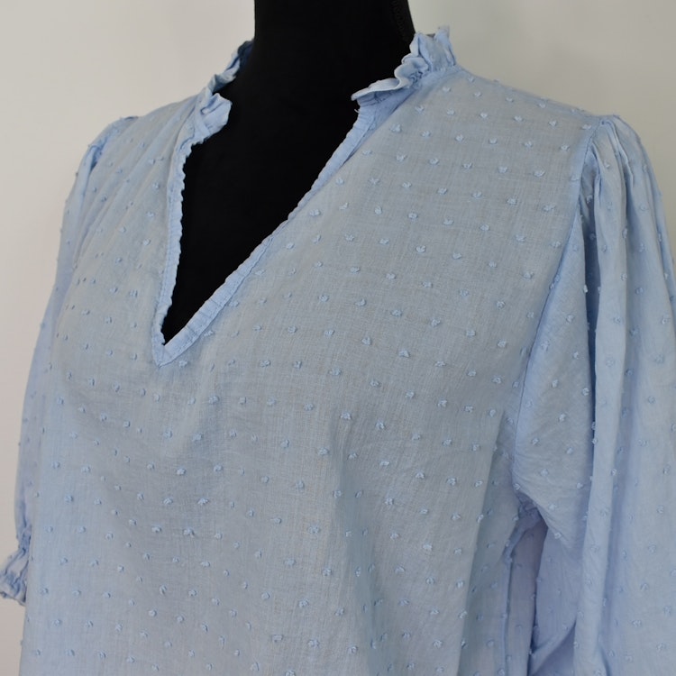 Bomullsblus Theresa SKY BLUE - Marta du Chateau