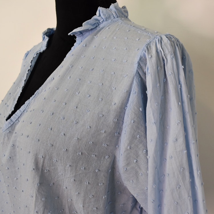 Bomullsblus Theresa SKY BLUE - Marta du Chateau
