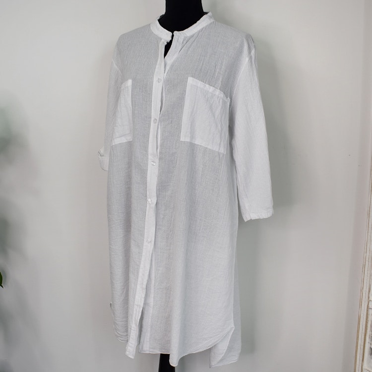 Bomullstunika Stripe VIT- Marta du Chateau