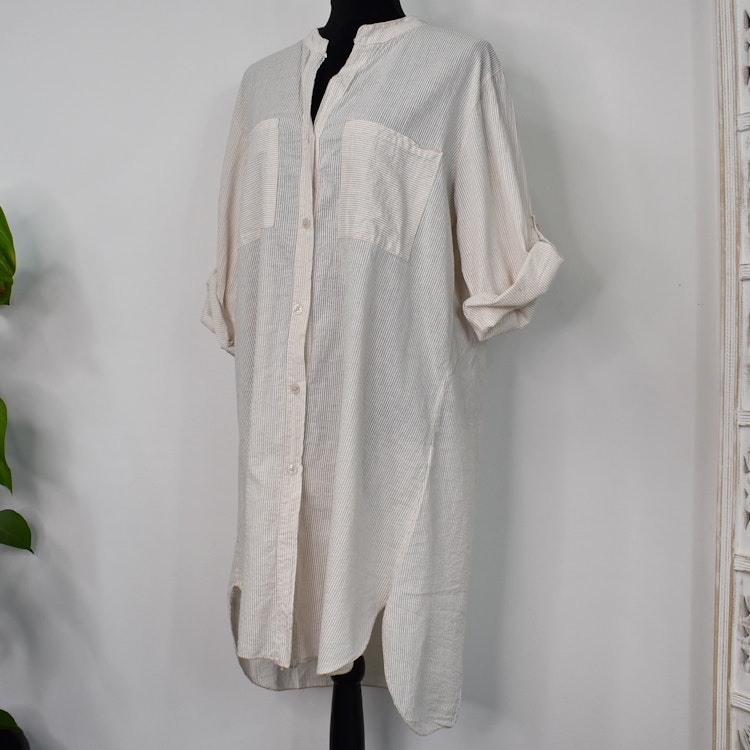 Bomullstunika Stripe BEIGE - Marta du Chateau