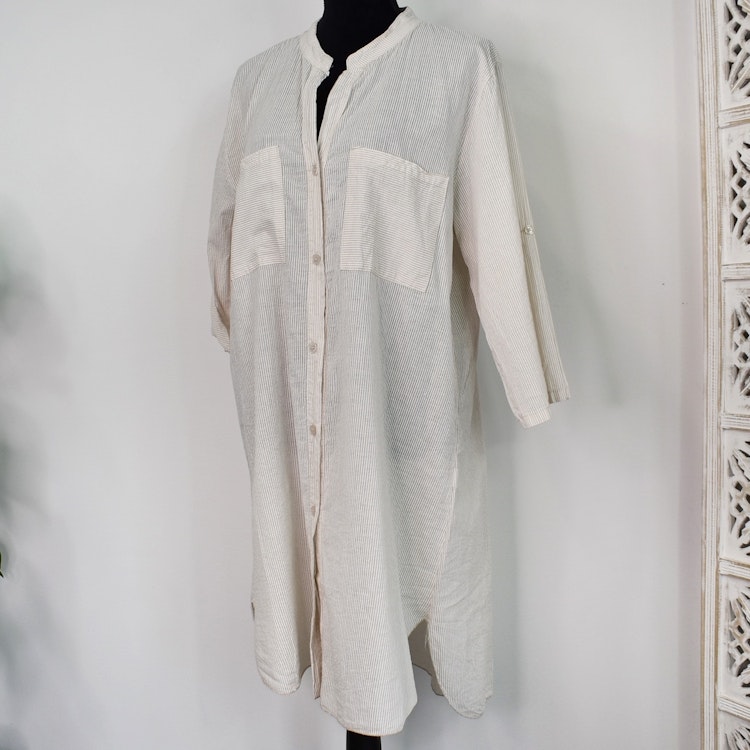 Bomullstunika Stripe BEIGE - Marta du Chateau