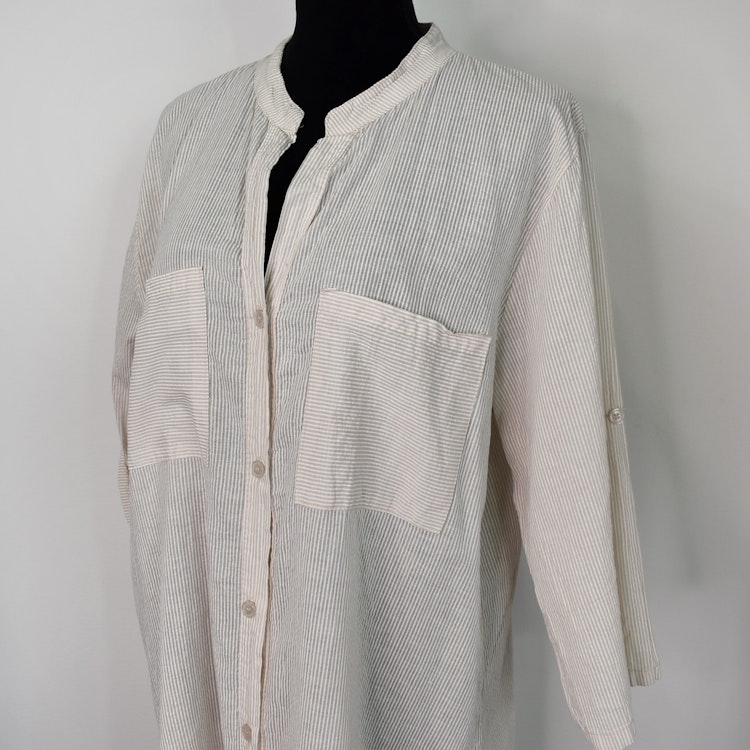 Bomullstunika Stripe BEIGE - Marta du Chateau