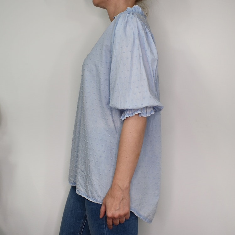 Bomullsblus Theresa SKY BLUE - Marta du Chateau