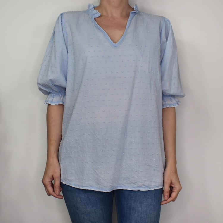 Bomullsblus Theresa SKY BLUE - Marta du Chateau