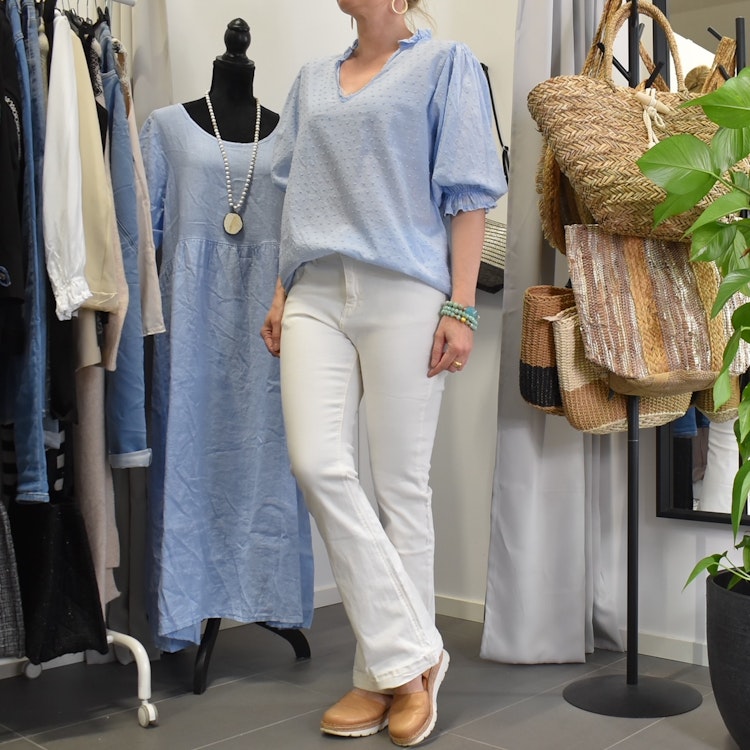 Bomullsblus Theresa SKY BLUE - Marta du Chateau