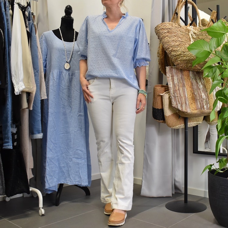 Bomullsblus Theresa SKY BLUE - Marta du Chateau