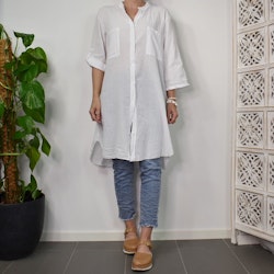 Bomullstunika Stripe VIT- Marta du Chateau