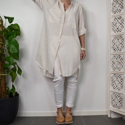 Bomullstunika Stripe BEIGE - Marta du Chateau