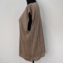 Topp V-ringad Lurex BRUN TAUPE