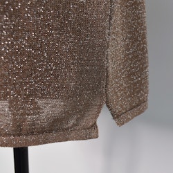 Topp V-ringad Lurex BRUN TAUPE
