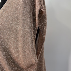 Topp V-ringad Lurex BRUN TAUPE