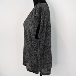 Topp V-ringad Lurex SVART