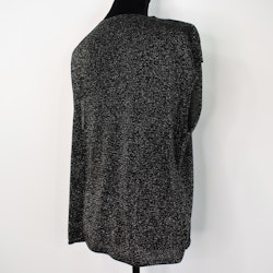 Topp V-ringad Lurex SVART