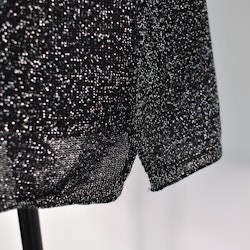Topp V-ringad Lurex SVART