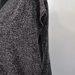 Topp V-ringad Lurex SVART