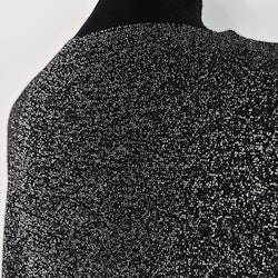 Topp V-ringad Lurex SVART