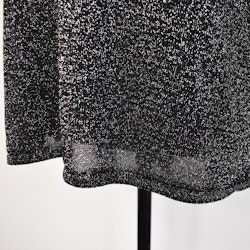 Topp V-ringad Lurex SVART