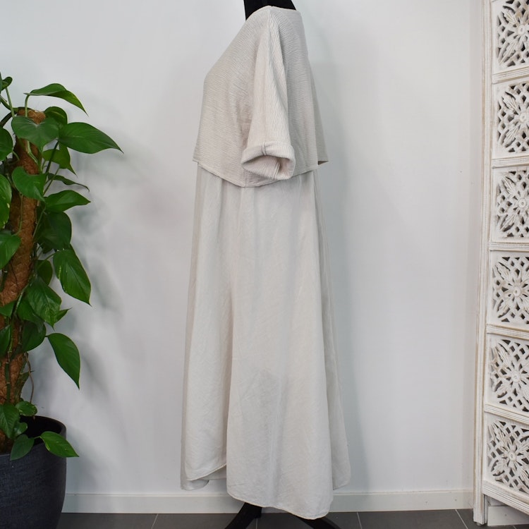 Klänning 2-delad BEIGE