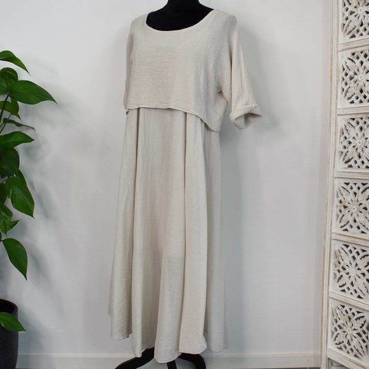 Klänning 2-delad BEIGE