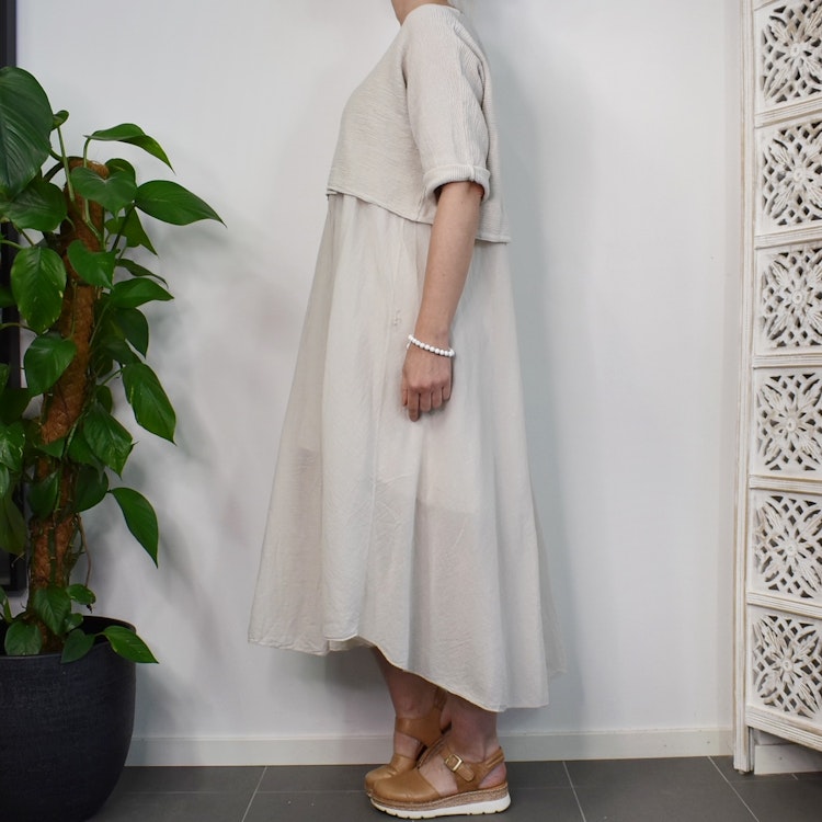 Klänning 2-delad BEIGE