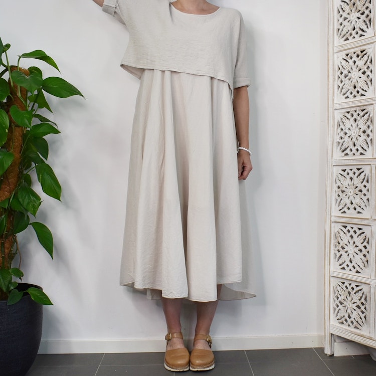 Klänning 2-delad BEIGE