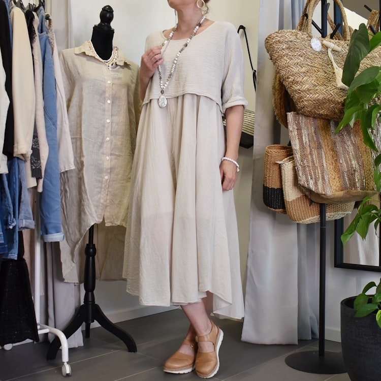 Klänning 2-delad BEIGE