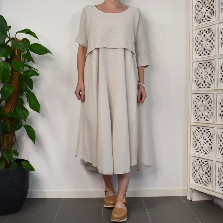 Klänning 2-delad BEIGE