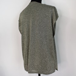 Topp V-ringad Lurex KAKI